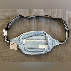 NWT Adidas core waist fanny pack blue/white/black